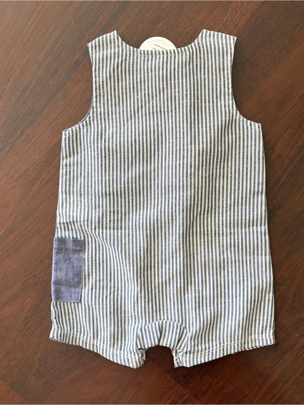 Mud Pie Baby Boy 6-9M Nautical Sailboat Striped Shortall Jon Jon NWT